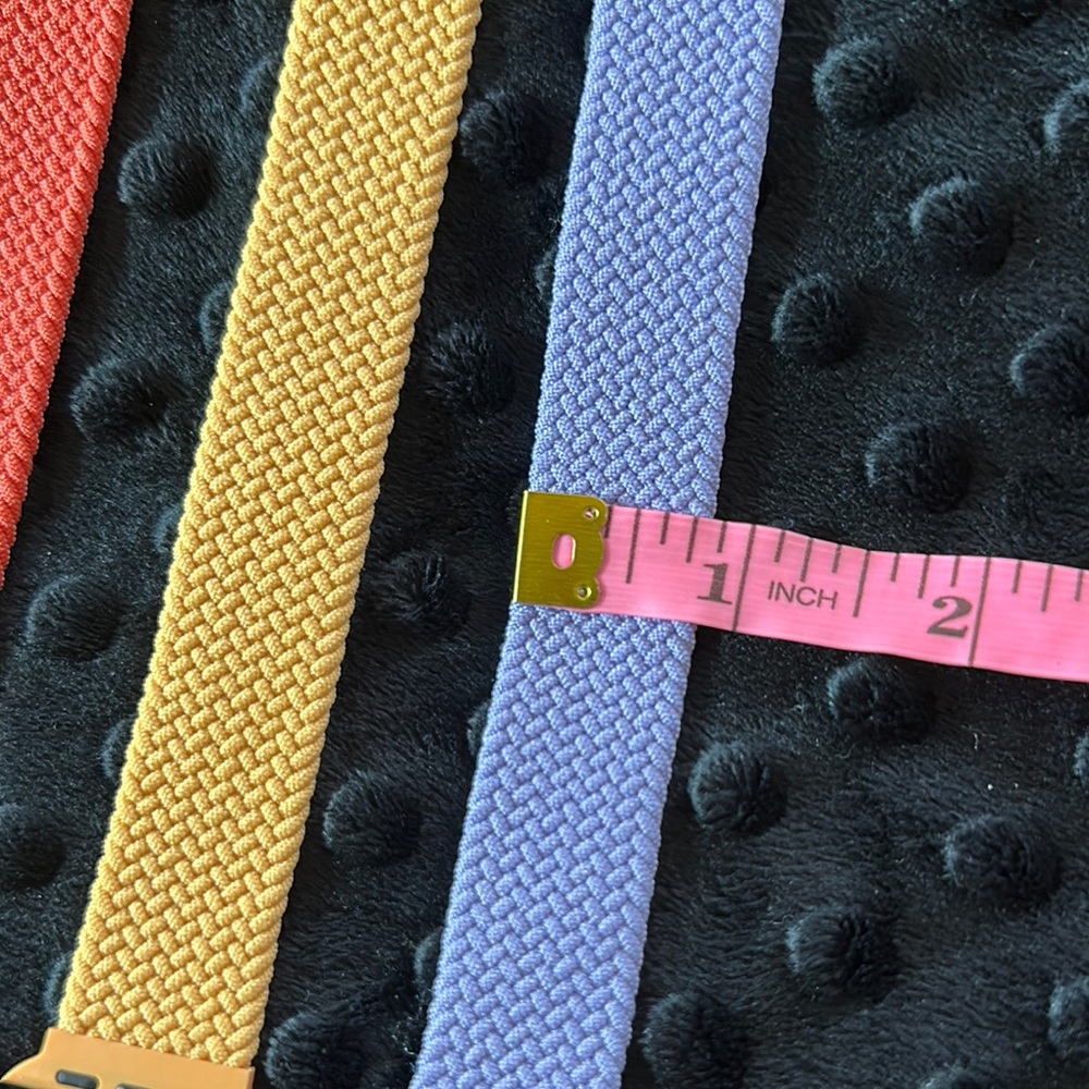 Apple Watch 38/40/41mm Braided Solo Loop Bands - Orange, Yellow, Purple Medium - Picture 3 of 4